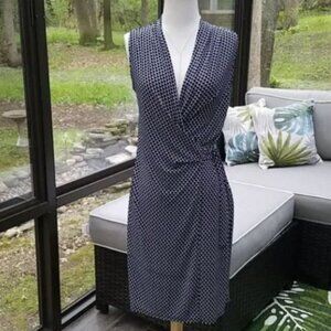 ANN TAYLOR‎ black faux wrap dress XS